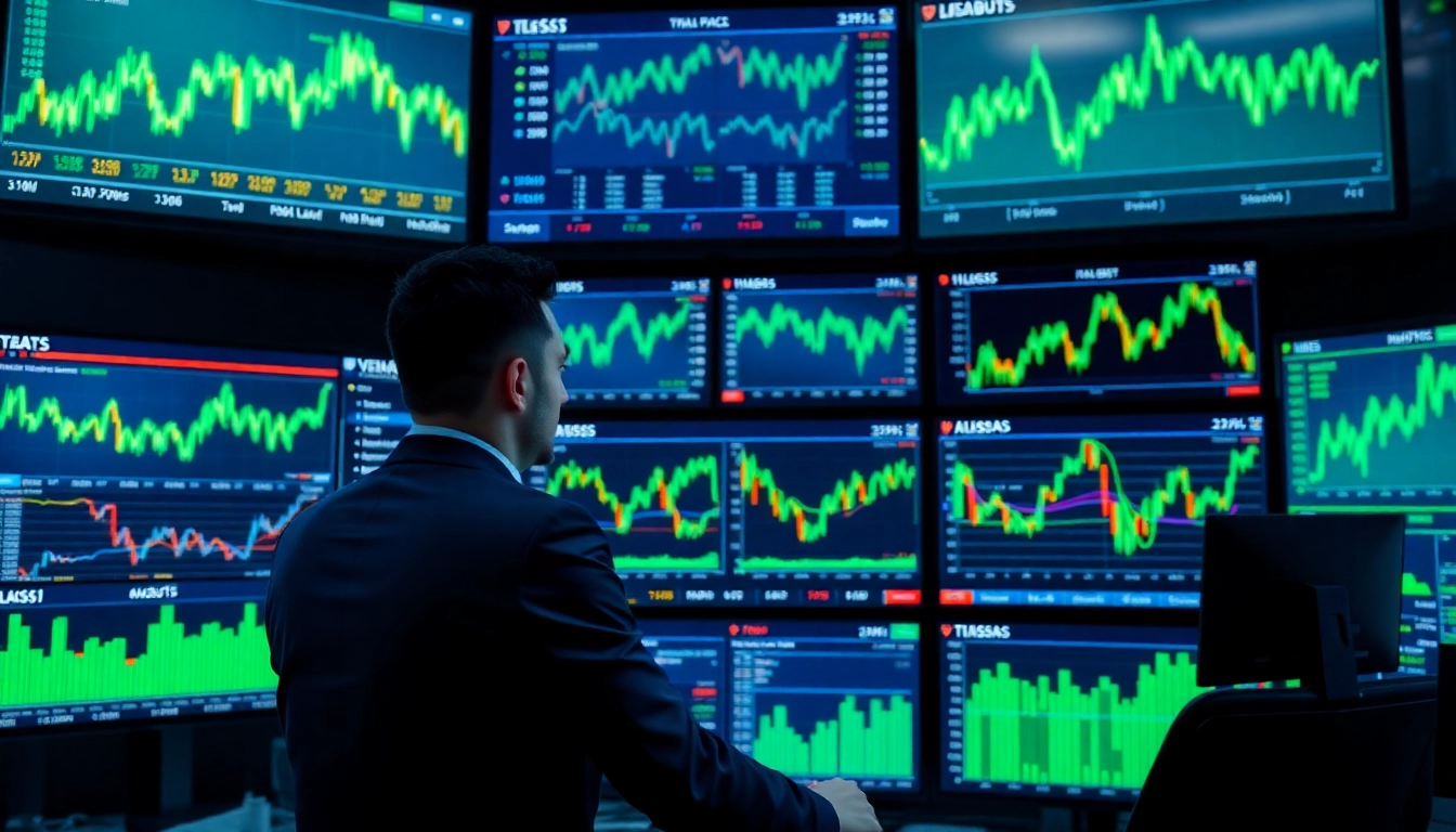 Up-to-date stock market news display with charts and market headlines for trading insights